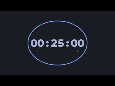 25 Minute Countdown Timer ⏱️ with Progress Ring