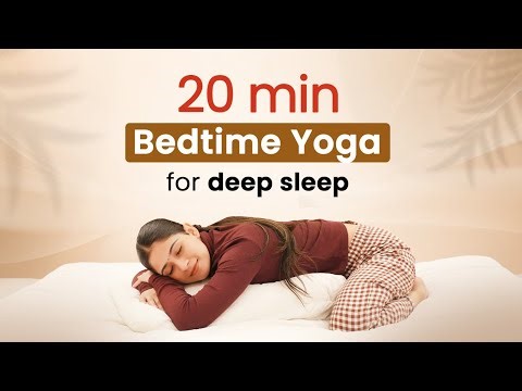 20 min Bedtime YOGA for Deep Sleep | Yoga in Bed for Stress & Anxiety | Bedtime Yoga Stretch
