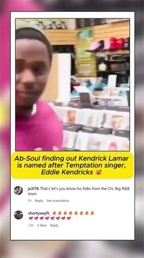 Ab Soul finding out Kendrick Lamar is named after Temptation singer, Eddie Kendricks 😅#kendricklamar