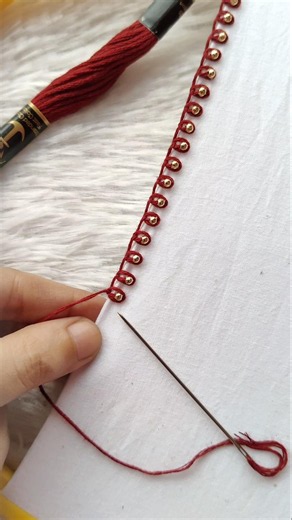 simple easy border design #embroidery #crochet #art #diynstitch #loopstitch