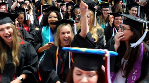 Watch the moment BSU grads get $1,000—and are asked to give half away