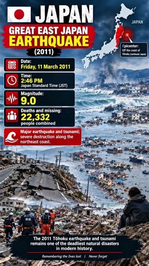 Japan earth quake 2011, 2025 took 10 yrs to reform