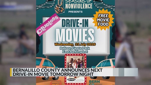 City of ABQ announces next drive-in movie for Wednesday, July 22