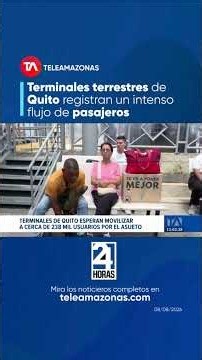 Terminales terrestres de Quito registran un intenso flujo de pasajeros