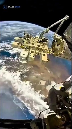 Astronaut POV: A Spacewalk Journey Over Earth. #shorts