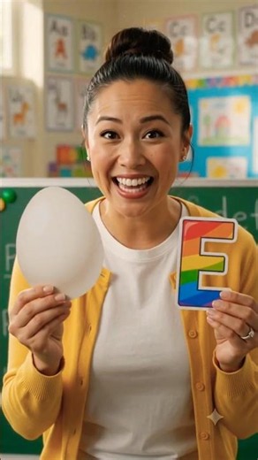 "Can you guess what sound the letter E makes?" #phonics #ytshorts #kids #education