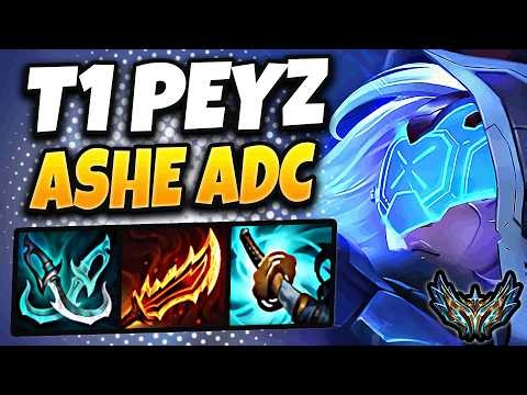 T1 Peyz Ashe vs Ezreal [ ADC ] Korea Challenger 2459 LP | Patch 26.9