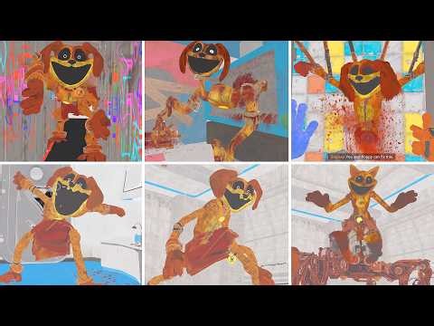 Poppy Playtime Chapter 1-2-3-4-5-6 - All CHASE & JUMPSCARES Dogday in BRIGHT Mode with Healthbars#73