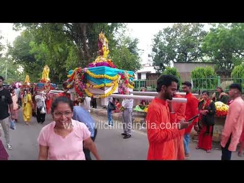 Velankanni Festival procession with drummers, palanquin and ceremonial parade