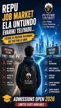 Future University #BTechCSE #ArtificialIntelligence #AI #LLM #GenerativeAI #ytshorts #teluguone