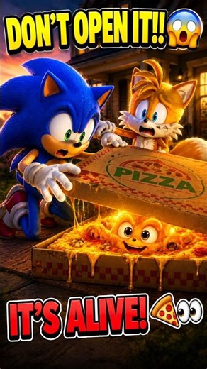 Sonic Opened a Giant Pizza Box... It Was ALIVE! 🍕😱 #shorts #sonic #sonicthehedgehog