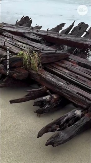 Nor'easter reveals 19th-century shipwreck in Nantucket. See the video.