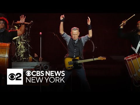 Bruce Springsteen performing at Prudential Center in Newark