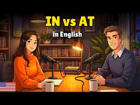 Difference Between IN vs AT in English | English Conversation Practice