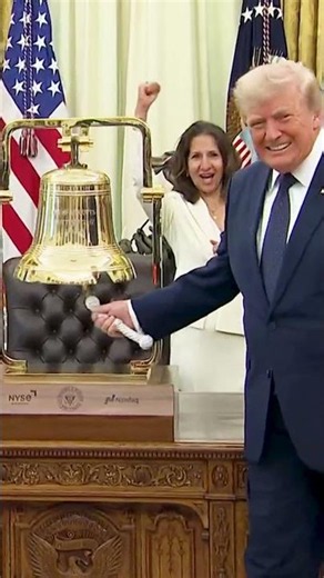 Trump rings opening bell at White House in first-of-its-kind market open