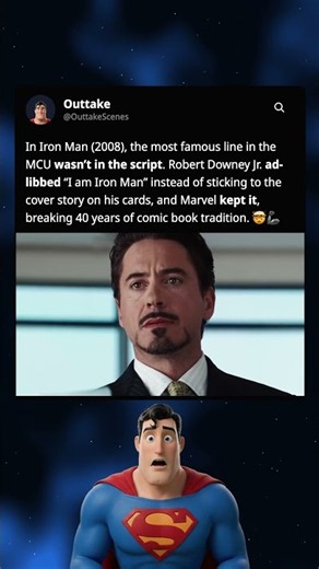 Robert Downey Jr. Improvised "I Am Iron Man" in Iron Man (2008) #shorts #ironman #movie