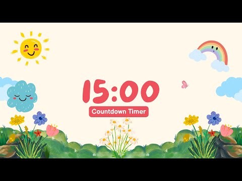 15 Minute Timer with Relaxing Music and Alarm | Spring Timer
