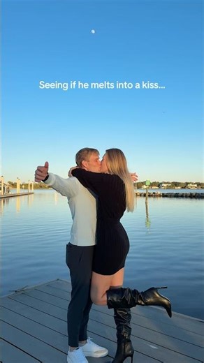 Seeing if he melts into a kiss 😘