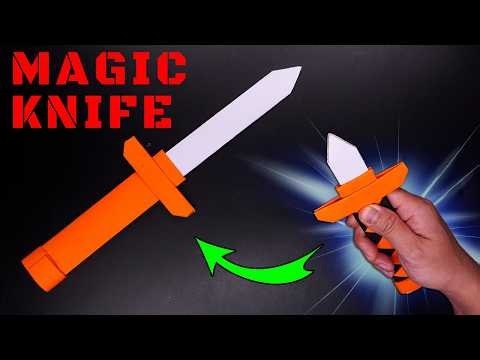 DIY Origami Magic Knife 🗡️ How to Make a Hidden Paper Blade!