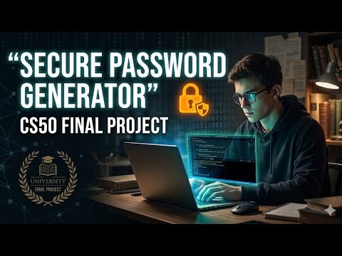🚀Secure password Generator | Cs50 Final project (python).. 