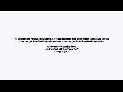 No Visible Text Results from Python XPATH Selenium Elements