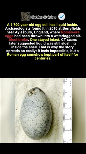 A 1,700 Year Old Egg Still Has Liquid Inside #history #facts #weirdhistory