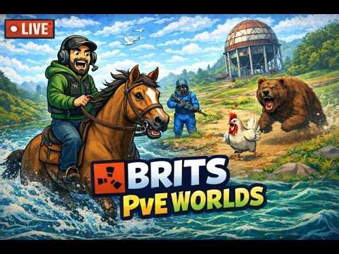 Rust PC Exploring Brit’s PvE World 🌊 | NEW Naval Update, Boat Base Builds & Quests Pt 6