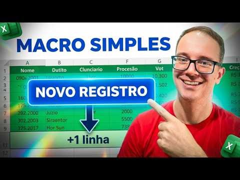Como Criar um Botão de Novo Registro no Excel (Com Macro Simples)