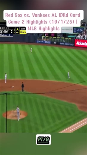 Red Sox vs. Yankees AL Wild Card Game 2 Highlights (10/1/25) | MLB Highlights#yankees #redsox #mlbhighlights #wildcard