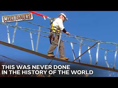 Is Duct Tape Strong Enough To Hold Up A Real Bridge? | MythBusters