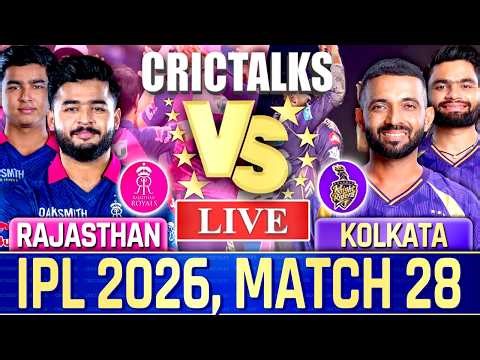 🔴 Live: RR vs KKR, Live Commentary | IPL 2026 | Cricket Live Match Score , 1st Innings