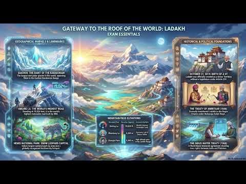 “Gateway to the Roof of the World: Ladakh | Exam Essentials in 10 Seconds”