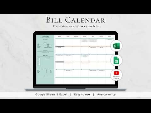 Bill Calendar Spreadsheet Tutorial — Step‑by‑Step Guide (Excel & Google Sheets)