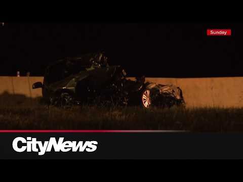 Four dead in fatal three-vehicle crash on Calgary's Stoney Trail