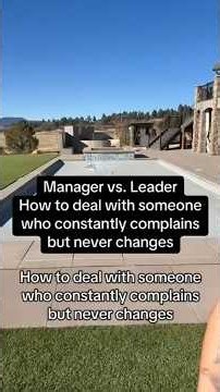 How to deal with someone who constantly complains but never changes like a leader 🙌🏻🔥 #leadership