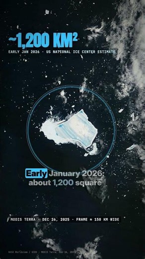 Once the world's biggest iceberg. Now it's gone. | Then/Now