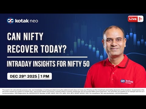 🔴 [Live] Intraday Insights for Nifty 50 | Can Nifty Recover today? I 29th Dec