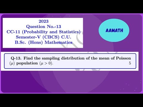 Sampling Distribution of the mean of Poisson population