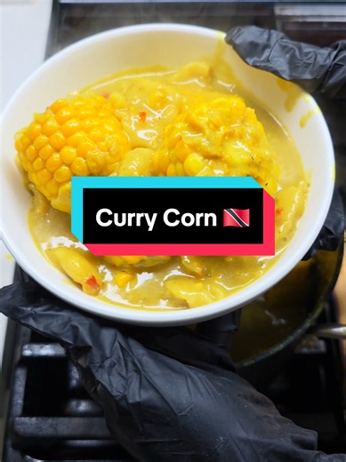 Trini-Style Curry Corn with Dumpling in Coconut Milk 🌽🥥🇹🇹 Ingredients: Corn, shado beni, garlic, pimento, hot pepper, chive, salt, black pepper, flour, onion, curry leaves, coconut milk, and curry powder. 😋🔥 #CookingWithSadia #CurryCorn #TriniFood #CaribbeanCooking #TriniRecipes