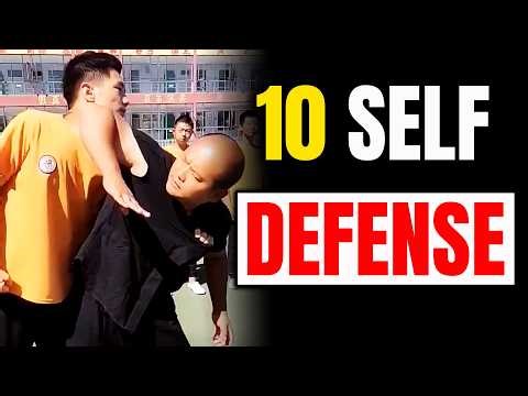 10 Shaolin Kung Fu Self Defense Techniques👊| How To Protect Yourself?!