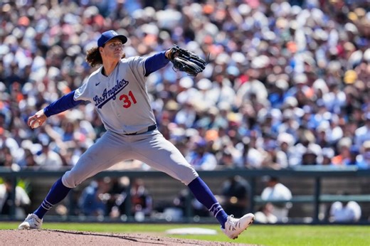 Tyler Glasnow throws eight scoreless innings to help Dodgers salvage finale vs. Giants
