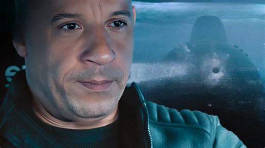 Dom jumps his Charger over a nuclear sub, Fate of the Furious