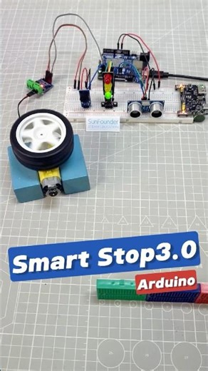 Smart Arduino Car That Stops Before Crashing! 😱 #arduino