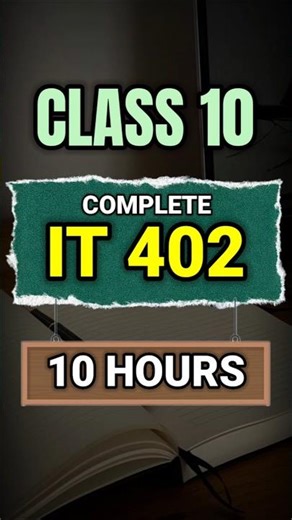 Complete it 402 class 10 | information technology class 10 | #shorts #short