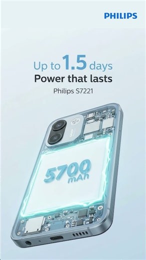 PHILIPS S7221 | 5700mAh Battery That Keeps You Going 🔋#shorts
