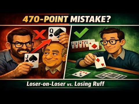 Bridge Game Learning (88) - Ruff or Discard? One Trick That Decided a Team Match #bridgestrategy