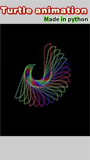 Python turtle animation made for graphics lover#coding#python #pythonturtlegraphics #pythontutorial