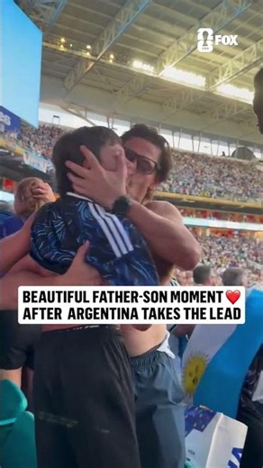 A wholesome moment between this Argentinian father and son