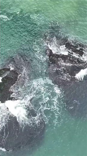 Hypnotic Dance of Waves on Rocks (Aerial Sea View).#istanbul #blacksea #relaxing #nature #travel