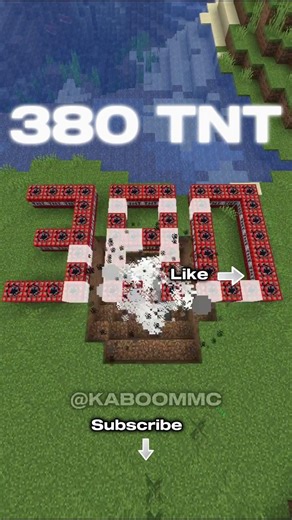 380 TNT EXPLOSION ON MINECRAFT #minecraft #tnt